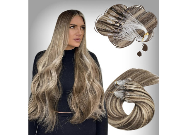 Extensii Microring Par Cret Balayage #7 #60
